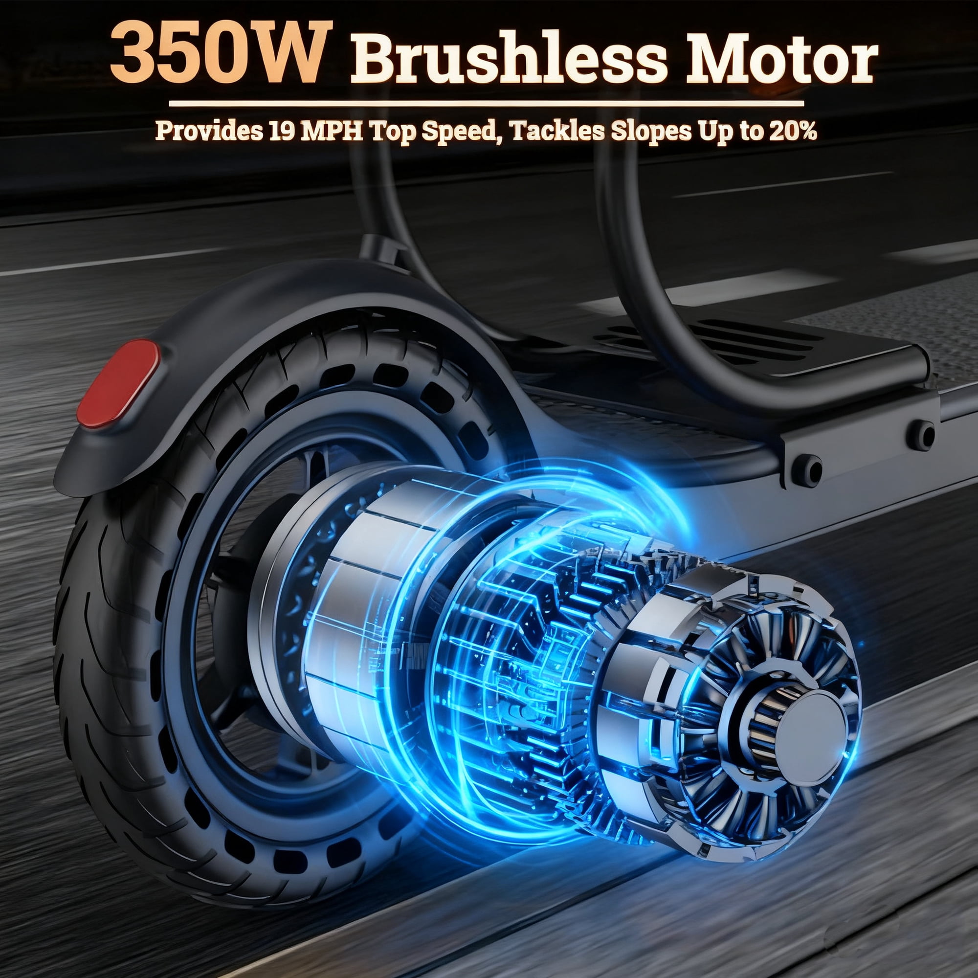 JOYHIS J078L Electric Scooter for Adults, 350W, 8.5" Anti-Skid Tires, 15-19 MPH, 21-Mile Range, Double Braking System & App Control, Foldable Design