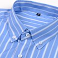 thumbnail image 4 of Mens Casual Striped Dress Shirts Stylish Long Sleeve Slim Fit Button Down Classic Shirt, Sky Blue1, Size XXXL, 4 of 7