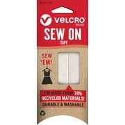VELCRO Brand ECO Collection Sew On Tape 36in x 3 quarter inch, Sustainable 70 Percent Recycled Materials, Durable and Washable, Black