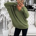 thumbnail image 4 of jsaierl Womens Tie-dye Tops V Neck Soft T-shirts Flowy Trendy Blouses Casual Loose Knit Tops Pullover Hollow-out Pullover, 4 of 8