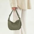 thumbnail image 3 of CARRFA Nylon Crescent Crossbody Bag for Women, Fashion Slouchy Sling Hobos Bag, Lightweight Spacious Dumpling Shoulder Handbag Cross Body Purses (Green), 3 of 10