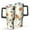 Beige Halloween Pumpkins, variant on Black and White Halloween Elements Pattern Tumbler with Handle and Lid,40oz Double Wall Vacuum Insulated Tumbler,Cups Gift for Women and Men