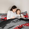 thumbnail image 5 of jejeloiu Red Cool Car Twin Comforter Sets,Extreme Sport Lover Bedding Set For Racing Gamer Reversible 2 Pieces, 5 of 8