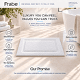 thumbnail image 4 of Frabe Ultra Soft Bathroom Rugs Absorbent, Non Slip Bath Mat 24"x36", Machine Washable with Rubber Backing, Quick Dry, Premium Microfiber Plush Carpet for Bathtub and Shower Floor, White, 4 of 11