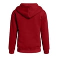 thumbnail image 4 of Gubotare Girls Zip Up Hoodie Kids Fashion Oversized Sweatshirt Jacket With Pockets Lightweight Preppy Sweatshirts 5-14 Years (Red, 10-11 Years), 4 of 7