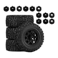 thumbnail image 3 of 4 ruedas y neumáticos para camión RC 1/10, piezas de coche RC, durabilidad, resistentes, repuestos profesionales, accesorios de repuesto para Negro, 3 of 8