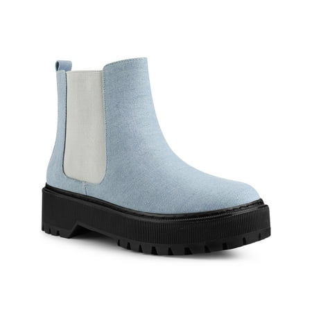 

Allegra K Women s Solid Zip up Chelsea Ankle Boots