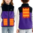 thumbnail image 2 of BFHHYA Fleece Heated Vest for Boys Girls 3 Heating Zones Jacket Lightweight USB Electric Heated Coat Winter Warm Outerwear, 2 of 9