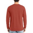 thumbnail image 5 of Dresfit Men's Thermal Shirts Crew Neck Big and Tall Shirt Fall Stretch Solid Color Long Sleeve Muscle Tops 2025 Slim Fit Oversized Cotton Pullover Tops Ginger S, 5 of 7