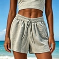 thumbnail image 5 of YTCAMLO Plus Size Summer Shorts for Women, Athletic Beach Vacation Loose Fit Sweat Shorts, Moisture Wicking Workout Bermuda Shorts, 5 of 5