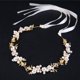 thumbnail image 5 of Nvzi Horquillas para el pelo de boda con flores para novias, peinetas con perlas de cristal, pinzas para el pelo, tocado, accesorios para el pelo de boda dorados, joyas - doradas, 5 of 5