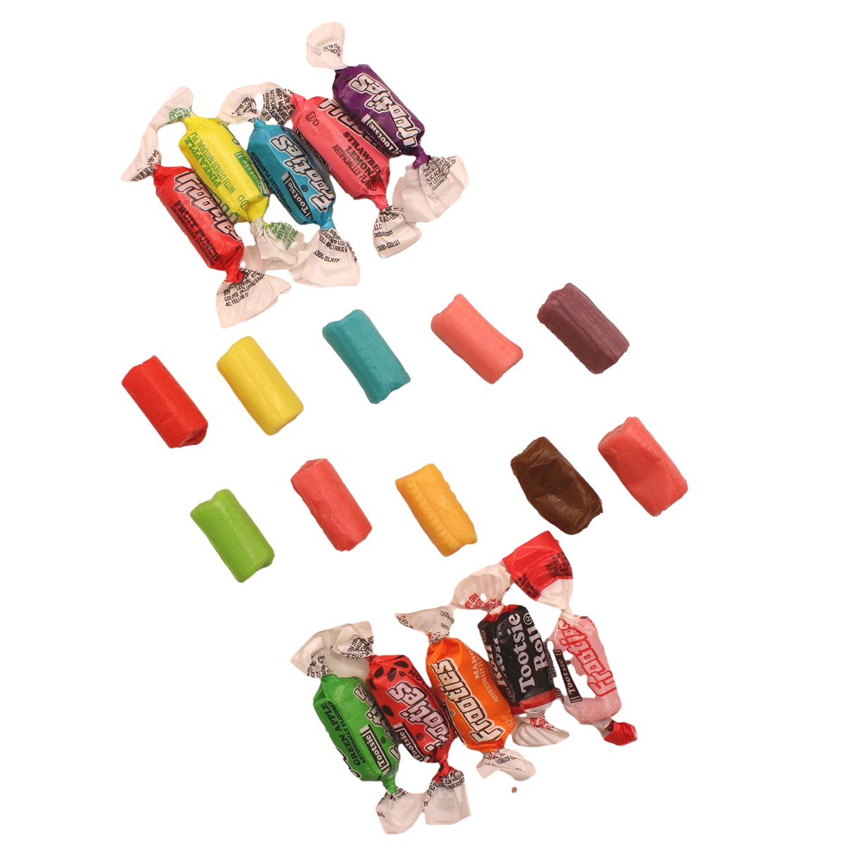 Assorted Tootsie Frooties Chewy Candy Variety Pack | 5 Pound (80 oz) | 10 Flavors Mix - Individually Wrapped Bulk Candy