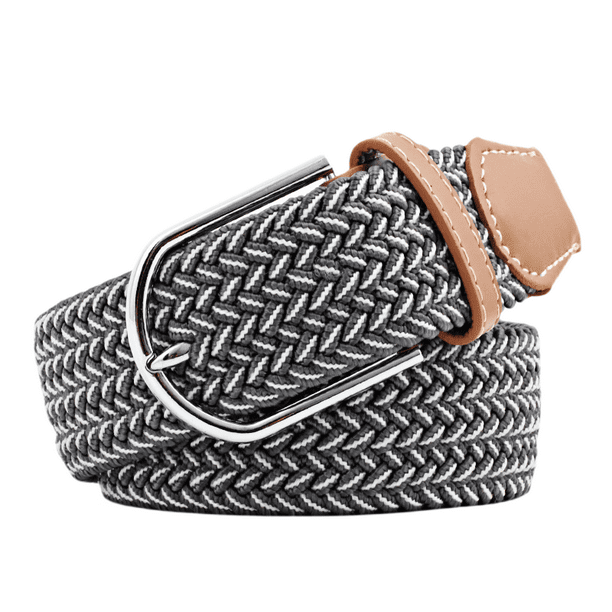 BKE Weaved Stretch Belt - Women's Belts in Grey