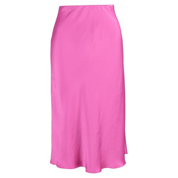 Pre-Owned Nanushka Midi Skirt in Pink Satin