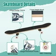 thumbnail image 4 of 31'' Complete Skateboard 7 Layer Canadian Maple Double Kick Deck Skateboards Christian cross blackthorn thorn tattoo passion Christ Skate Board for Beginner Adult Gifts, 4 of 5