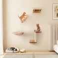 thumbnail image 4 of Gymax Cat Wall Shelves w/ Hammock 2-step Cat Tree Perch Non-slip Carpet Mat for Indoor, 4 of 10