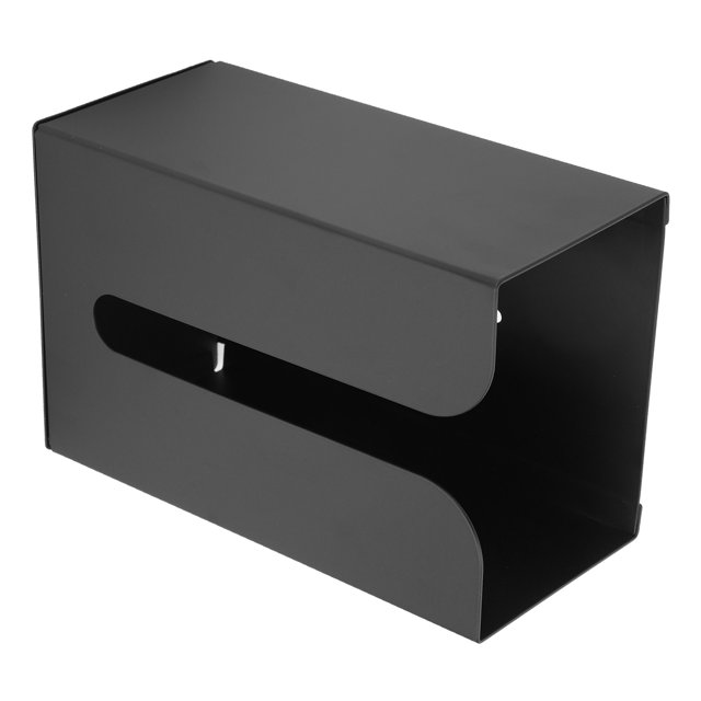 Ccdes Black Tissue Box Holder Stand Wall Mount Napkin Organizer For Kitchen Bathroom Toilet,Wall Tissue Box