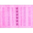 thumbnail image 1 of Ahgly Company Indoor Rectangle Solid Pink Modern Area Rugs, 7' x 10', 1 of 4