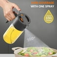 thumbnail image 3 of Fusion Oil Sprayer for Cooking, 2025 Large Advanced Olive Oil Dispenser Bottle,500ml/17oz Glass Olive Oil Sprayer,2 in 1 Even Spray with Portion Control for Kitchen, Air Fryer, Salad, BBQ - Black, 3 of 9