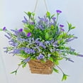 thumbnail image 5 of Clearance!Spring Artificial Flowers,Wildflowers Door Hanging Basket Wreath Home Outdoor Indoor Window Festival Wreath for Front Door for Porch Farmhouse Wedding Home Decor(15.8"*9.9"), 5 of 8