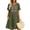 Green, variant on Uscallm Women's Plus Size V Neck Short Sleeve Embroidery Boho Mini Dress Casual Loose A-Line Mini Dresses for Party, Green S