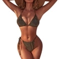 thumbnail image 1 of Aayomet Maillots de Bain pour Femmes, Ensemble de Bikinis de Natation (Or, L), 1 of 5