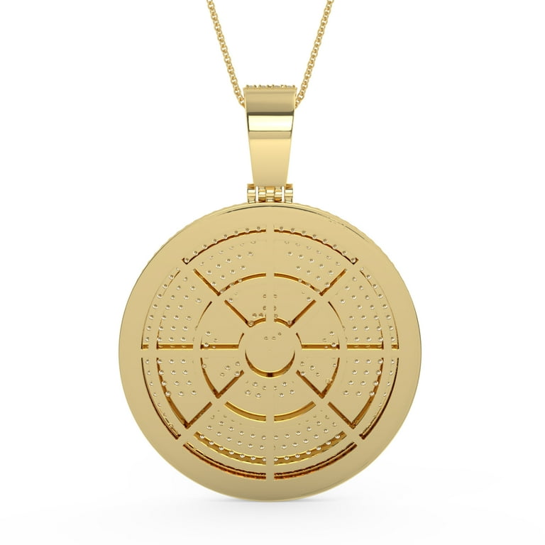 14K Real Gold Freemason Pendant - Shiny Masonic Charm (Yellow Gold, No Stone)