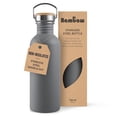 thumbnail image 1 of Botella de Agua de Acero Inoxidable Bambaw Thermos 750 ml Gris, 1 of 8