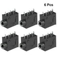 thumbnail image 2 of 6Pcs PCB Mount 3.5mm 5 Pin Socket Stereo Jack Audio Video Connector Black PJ325, 2 of 4