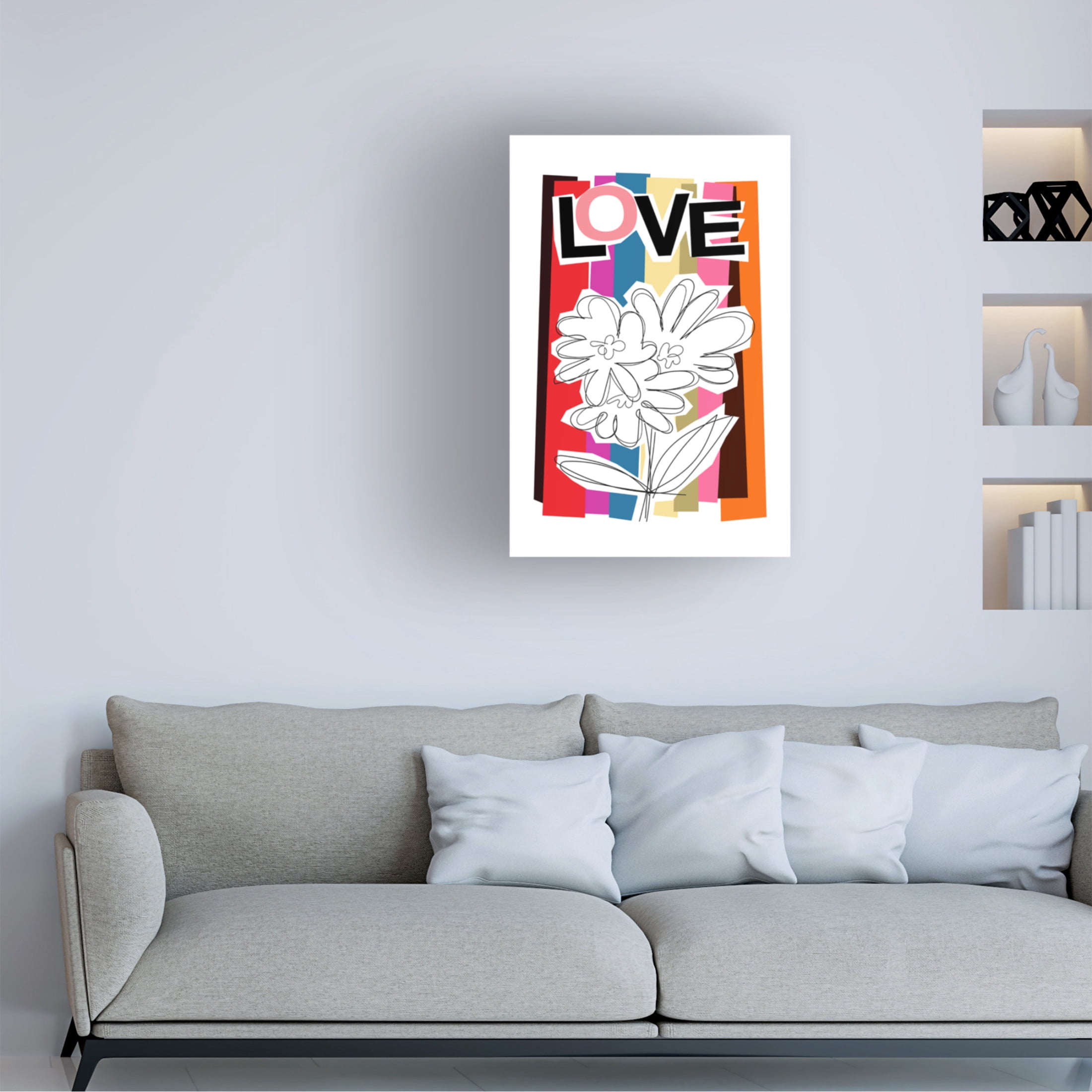 Trademark Fine Art Frances Collett Scribble Flower Summer Fruits Canvas Wall Art