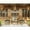 Brown, variant on Gundir 4-Piece Patio Furniture Set with Acacia Wood Table, Brown Wicker & Beige Cushions - Outdoor Balcony/Backyard