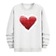 thumbnail image 5 of Amzcrzy Sudadera Para Hombre Con Estampado De Corazones, Informal, De Manga Larga Y Cuello Redondo, Sudadera Con Capucha, Camiseta De Manga Larga Y Cuello Redondo, Color Blanco, M, 5 of 6