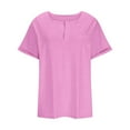 thumbnail image 4 of Erwazi Plus Size Womens T-Shirt Short Sleeve V Neck Basic Casual Loose Tees Tops, 4 of 6