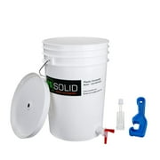 U.S. Solid Plastic Fermenter Fermenting Bucket with Spigot and Airlock, 6.5 Gallon