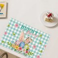 thumbnail image 2 of nvzhuang Easter Placemats Bunny Egg Wreath Placemat for Kitchen Dinner Holiday Party Decor, 2 of 5