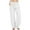 White, variant on gbyLJF Women's Linen Pants Plus Size Wide Leg Pants Loose Drawstring High Waist Palazzo Trousers with Pockets Wine XXL