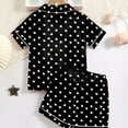 thumbnail image 4 of MHZLDYZ Cute Summer Outfits for Girls 10-12 Girls Summer Love Printed Short Sleeve Shirt Homewear Tops Shorts 2 Pcs Outfits Set(Black,11Y), 4 of 6