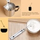 thumbnail image 3 of Espumador de Leche Recargable Mezclador de Café Eléctrico Batidor de Huevos de Mano Herramientas de Cocina Para El Hogar Con 3 Velocidadas, Carga USB, Fácil Instalációe, ideal, 3 of 7