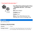 thumbnail image 2 of Front Wheel Hub and Bearing Kit 2 Piece - Compatible with 2016 - 2019 Volvo XC90 2017 2018, 2 of 2
