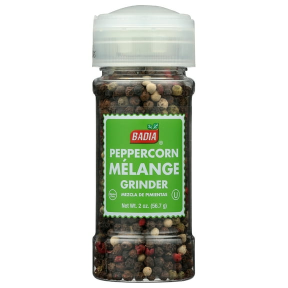 Pack of 8, Badia Peppercorn Mélange Grinder, 2 oz