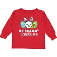thumbnail image 3 of Inktastic My Grammy Loves Me with Bunny and Easter Eggs Boys or Girls Long Sleeve Toddler T-Shirt, 3 of 5