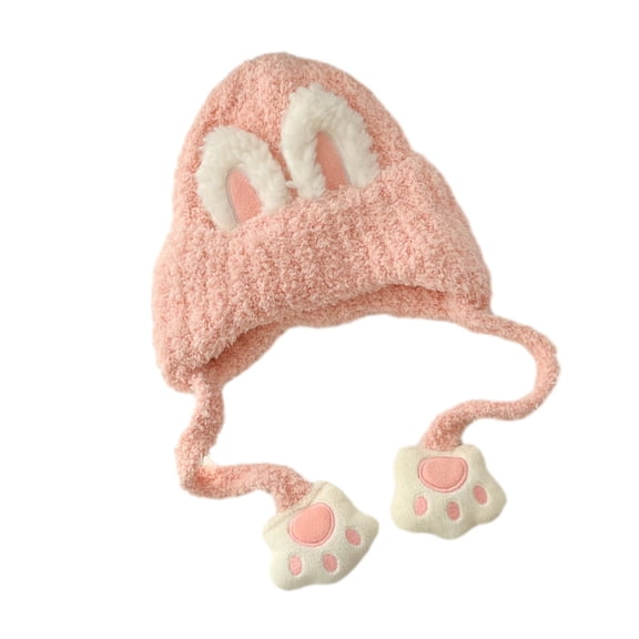 SIEYIO Cartoon Kids Beanie Cap Windproof Bonnet with Chin Strap Soft Warm Earflap Hat