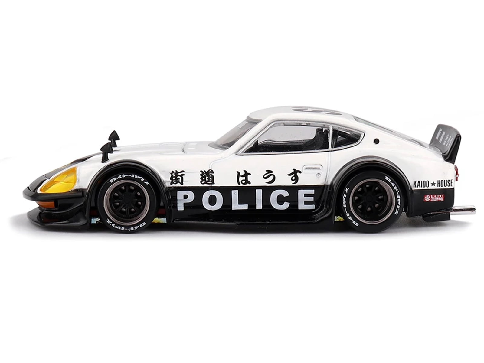 Nissan Fairlady Z RHD (Right Hand Drive) "Kaido GT Police" Black and White "Kaido House" 1/64 Diecast Model Car by Mini GT
