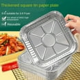 thumbnail image 4 of 20CM Kitchen Supplies Food Containers Air Fryer Aluminum Foil Pan Square Oven BBQ Tray Oil-proof Non-stick Kitchen Baking Tool, 4 of 7