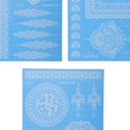 thumbnail image 3 of Unique Bargains 3 Pcs Luminous Fake Tattoos Temporary Tatto for Adult Fluorescent Blue, 3 of 5