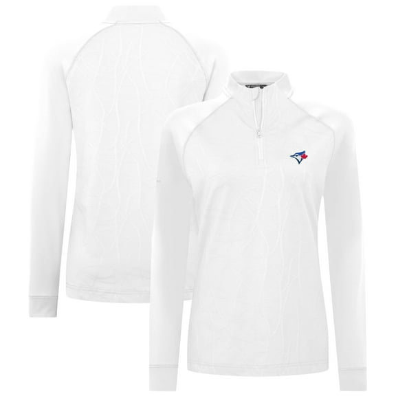Women's Levelwear White Toronto Blue Jays Amethyst Insignia 2.0 Quarter-Zip Jacket