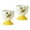 B, variant on Artistic Ceramic Holder & Bowl Set, Bees Embossed Spring Dining Accessories, 2PC Kitchenware Decor