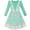 Turquoise, variant on Girls Dress Turquoise Long Sleeve Lace 2-in-1 Princess Tutu 5
