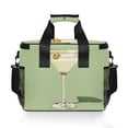 thumbnail image 7 of FORMRS Insulated Cooler Bag 24 Cans Capacity Soft Leakproof Lunch Box with Side Pockets, Light Green Martini, 7 of 7