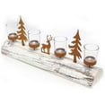 thumbnail image 3 of Rustic Christmas Decoration Wood Candle Holder Set | Xmas Tree & Deer Design | Christmas Home Window Table Centrepiece Decoration Ornamental Settings &Gifts, 3 of 5